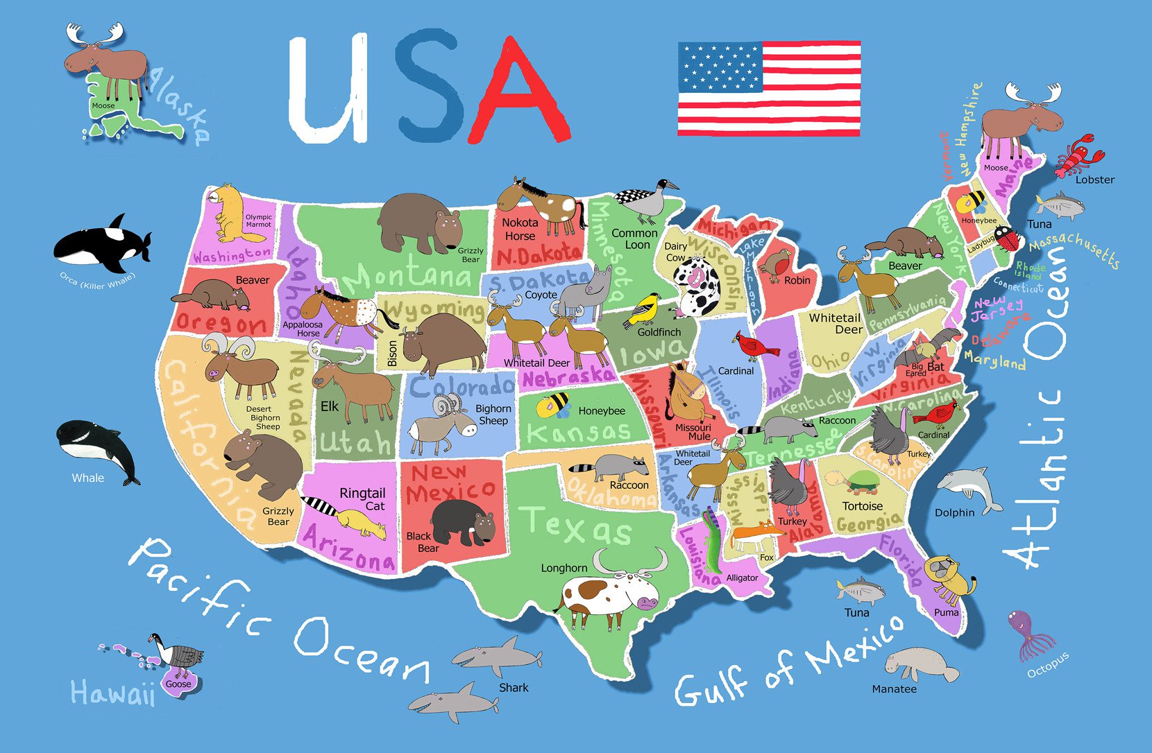 Карта на САЩ
